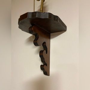 Vintage Handmade Small Wooden Shelves Display Stand Plant Wall Mounted Hang